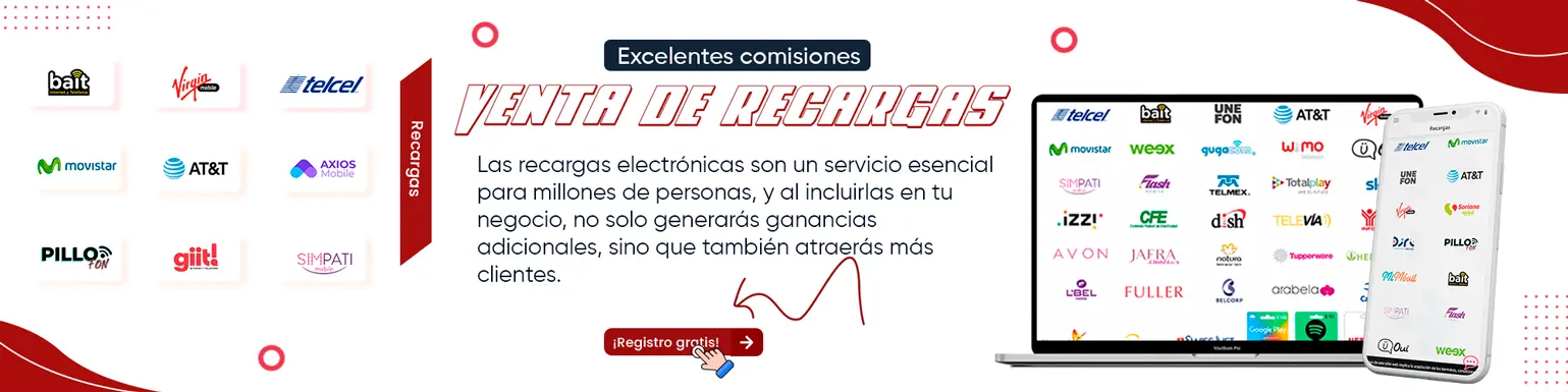 Pagaqui plataforma para la venta de recargas electrónicas para negocios